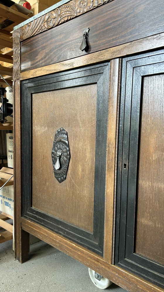 Image 1 of Auténtico conjunto de salón de madera de estilo neorrenacentista/art déco