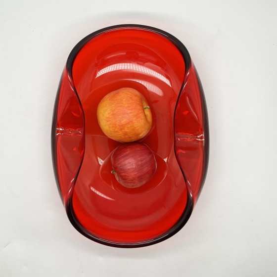 Large Murano art glass bowl, ruby ​​red – 30.5 cm – 3 kg – Vintage Art Glass – Vases (photo 15 of 15)