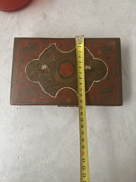 Vintage Brass & Wooden Jewelry Box | Birds | Handcrafted – Decorative Objects (photo 5 of 5)