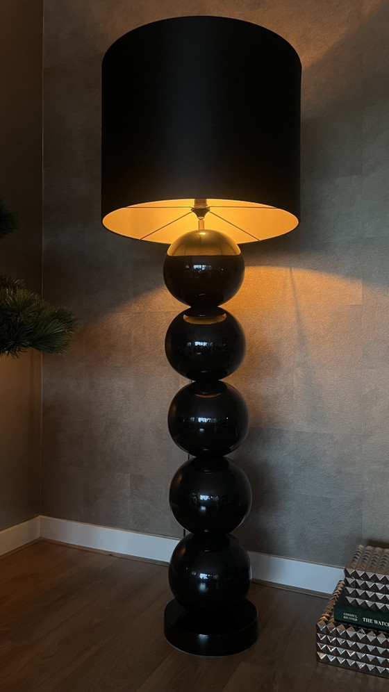 Image 1 of Stout Verlichting Milano Bollen Vloerlamp Zwart -Champagne Dimbaar