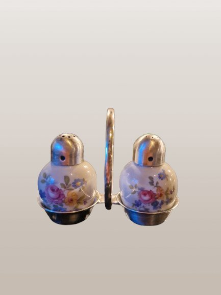 Image 1 of Salero y pimentero Thomas R Germany en soporte plateado