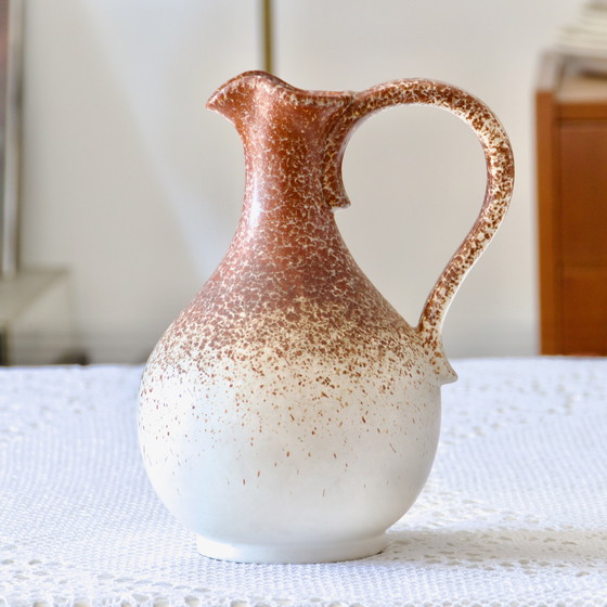 Image 1 of Large Handmade Pitcher in Speckled Ceramic