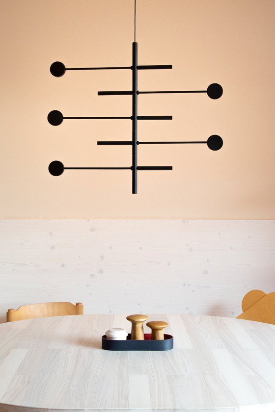 Image 1 of Suspension JAPTH KingPin à 5 bras et spots orientables, couleur blanche.