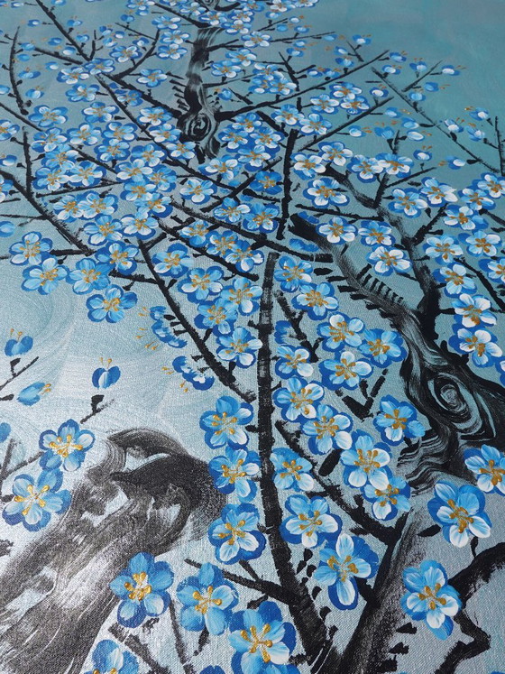 Sakura J538 - Grande Peinture Originale – Peintures et dessins, Canvas (photo 10 of 17)