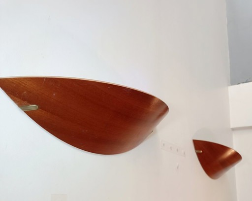 Wandleuchten von Declic France, 1980er Jahre.