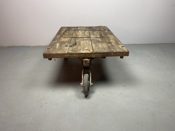 Vintage Industrial Factory Platform Trolley | Unknown | 1950s. Ref.: CT1003 – Coffee tables, Wood, Metal (photo 13 of 15)