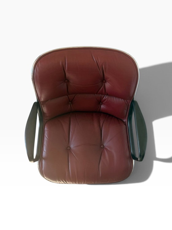 Poltrona Pollock Knoll Pelle Bordeaux, Base a 4 Razze – Poltrone, Leather (photo 6 of 9)