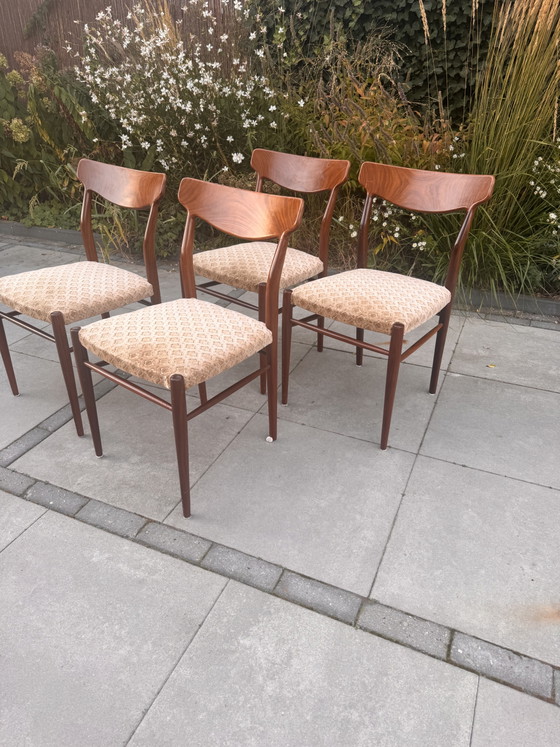 Set 4 Lübke Chairs – interlübke, Dining chairs, Wood, Textile (photo 3 of 8)