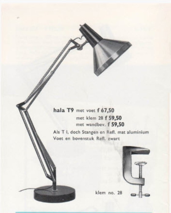 Architecten Bureaulamp T9, Hala Zeist - Vintage, Tafellampen, Metaal, Zilver (foto 9 van 9)