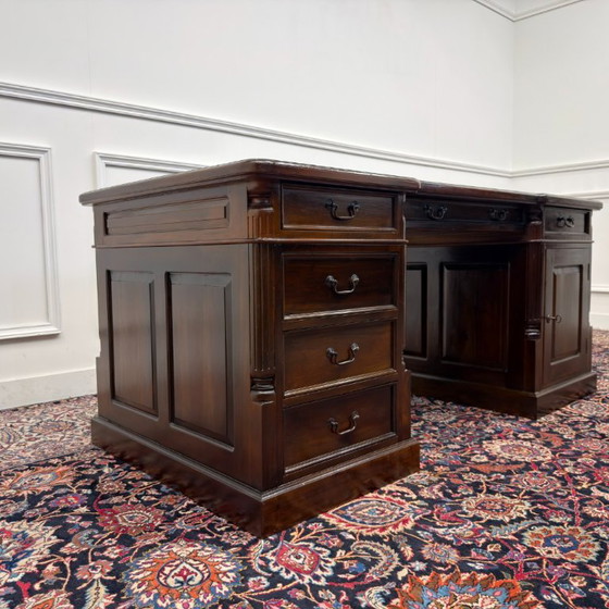Classic English Desk Set with Office Chairs – Leather, Wood (photo 4 of 23)