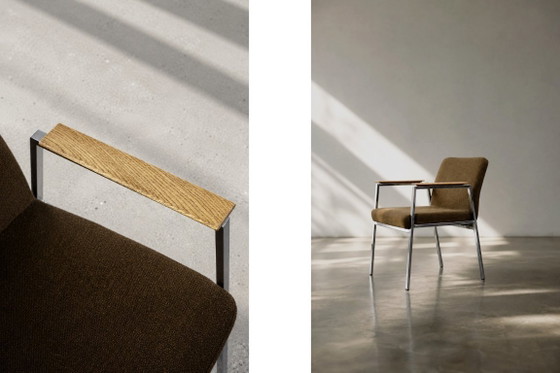 Sedia da conferenza vintage in stile Mid-Century Modern tedesca, marrone, di Drabert, anni '70. (photo 14 of 17)
