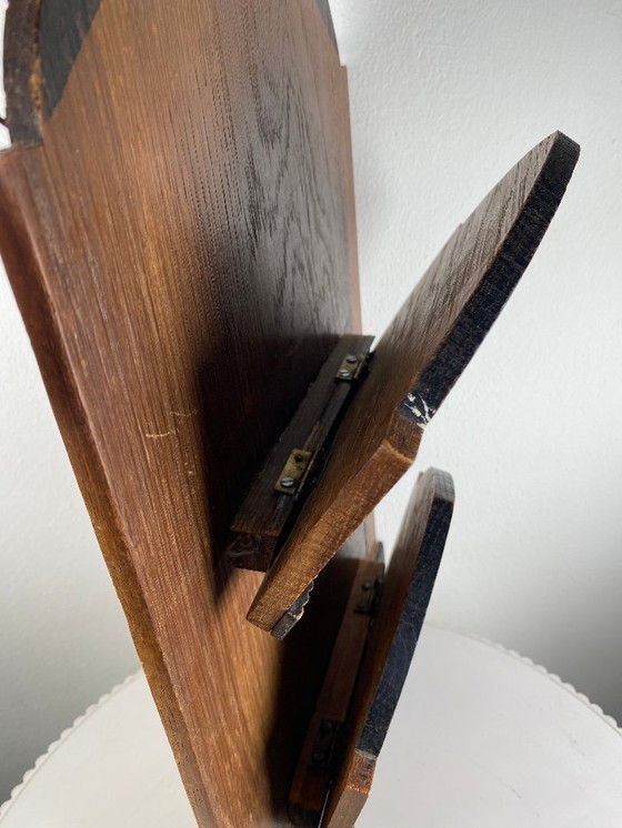 Image 1 of Portariviste antico/vintage - Portariviste da parete - Portariviste in legno Art Déco olandese degli anni '30 - Scuola di Am