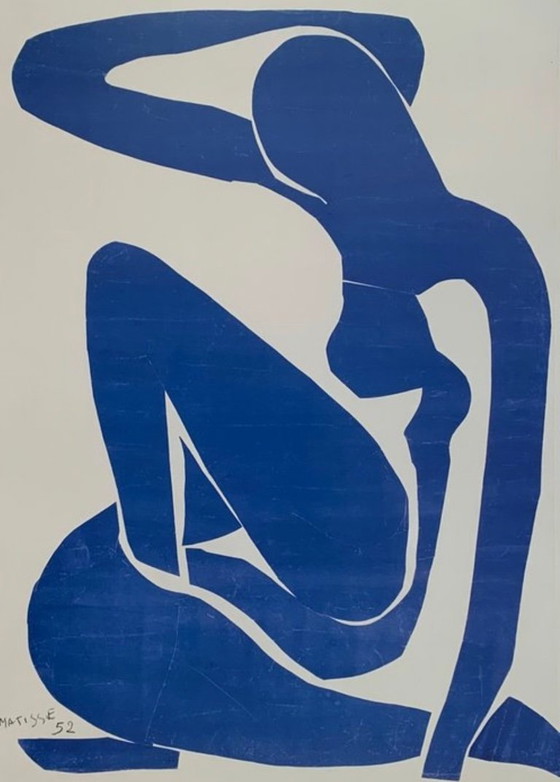 Image 1 of Henri Matisse: "Nu bleu l". In der Platte signiert.  Offsetlithografie in Galerierahmen mit entspiegeltem Acrylglas.