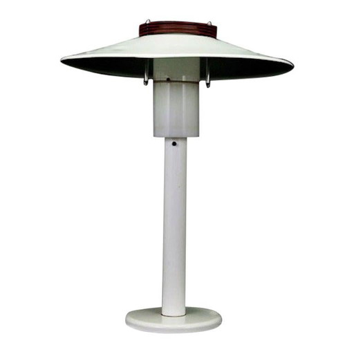 Weiße Nachttischlampe, Dänisches Design, 1960er Jahre, Produktion: Dänemark