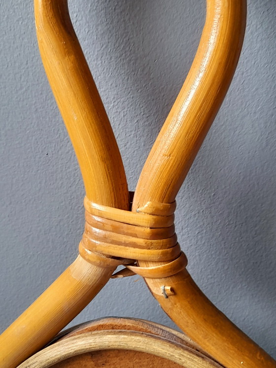Image 1 of Specchio in rattan a forma di goccia, 1960
