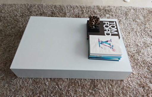 Designer coffee table white/grey