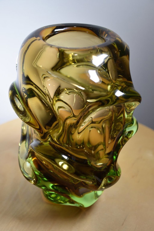 Jan Kotik Beránek Verrerie Art Verre Design Iconique Vintage Vase Hélice – vazen, Glass (photo 2 of 5)