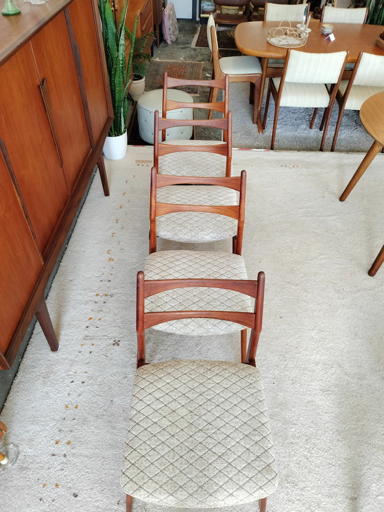 Image 1 of Vintage set of 4 teak dining chairs, Habeo