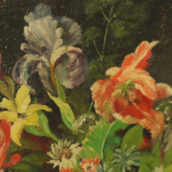 Image 1 of Flowers in Vase Still Life Painting