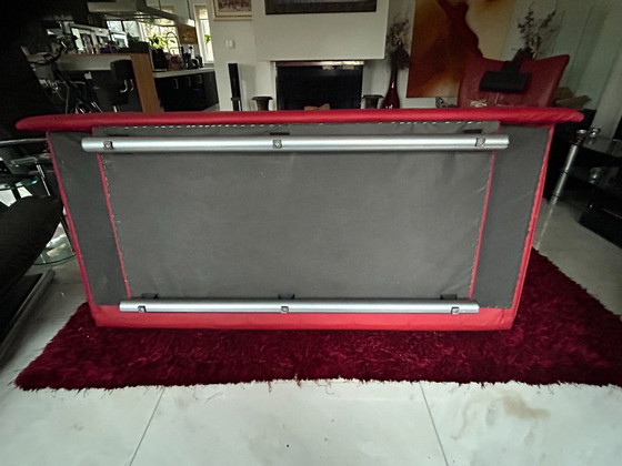 Rolf Benz 6500 Tweezitsbank Rood Leer – 2 zitsbanken, rvs (photo 2 of 22)