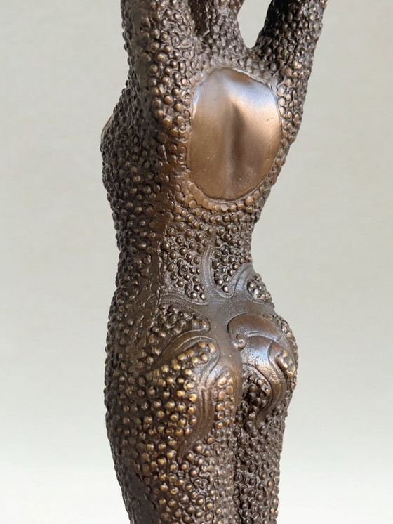 Image 1 of Art Deco style bronze sculpture – Dancer – signed D. H. Chiparus – 47 cm