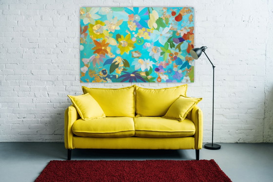#Fields 147x97cm – joart, Paintings & Drawings, Gold, Canvas (photo 11 of 15)