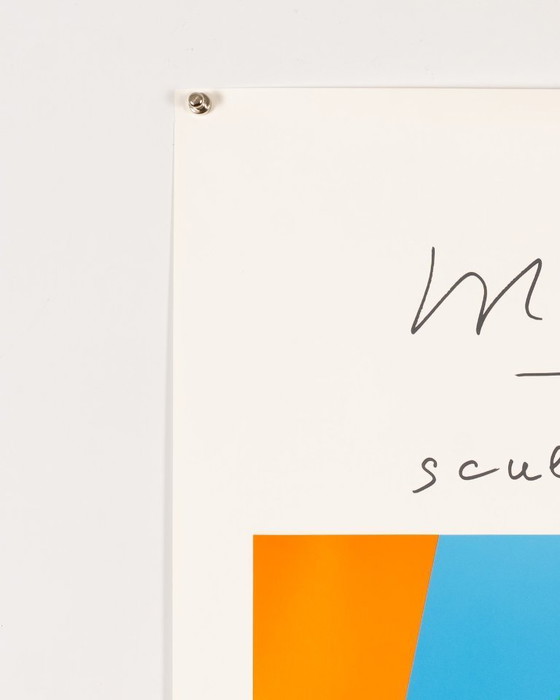 Image 1 of Max Bill scultura e grafica – 1992 Originele vintage tentoonstellingsposter van Max Bill – Zwitserse stijl – 97,5 x 68 cm