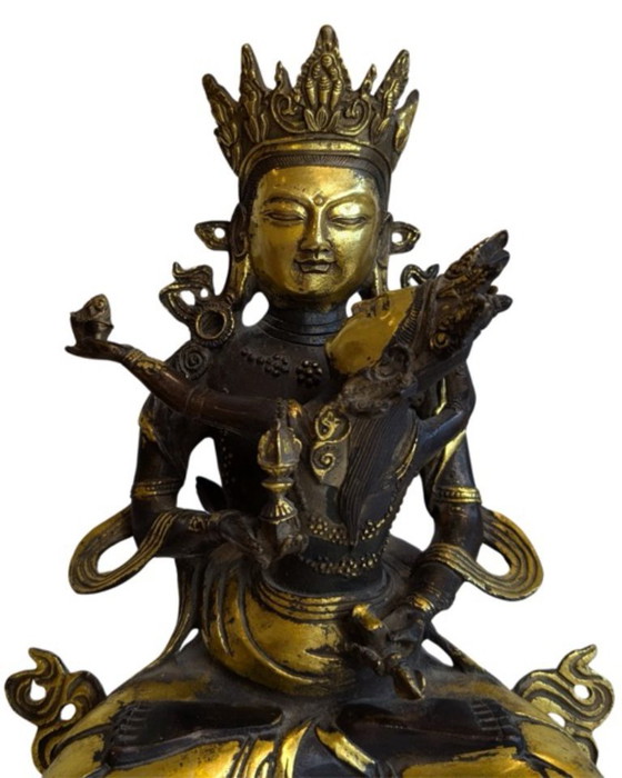Yab-Yum tantrique vintage en bronze doré – Circa 1960 – Objets déco, Gold (photo 11 of 13)