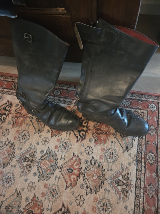 Image 1 of Vintage motopak in leer