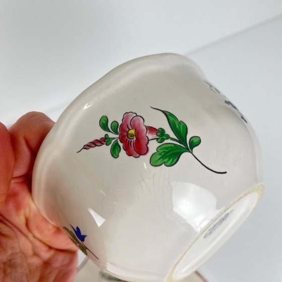 Image 1 of Set of 4 large cups with saucers, Streetlight model by KG Lunéville