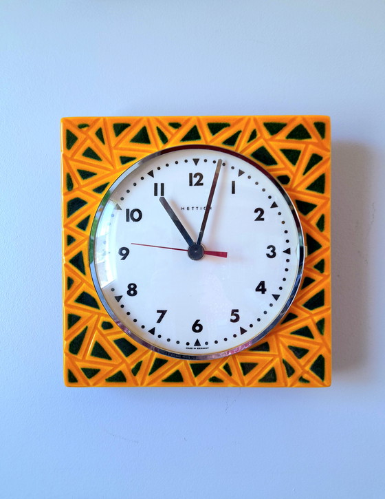Image 1 of Hettich Ceramic Clock, Memphis 1980
