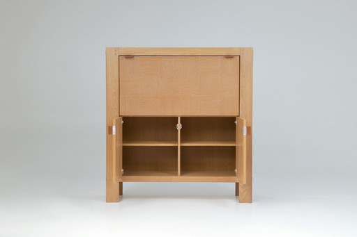 Brutalistisches grafisches Highboard aus Eiche - Frans Defour