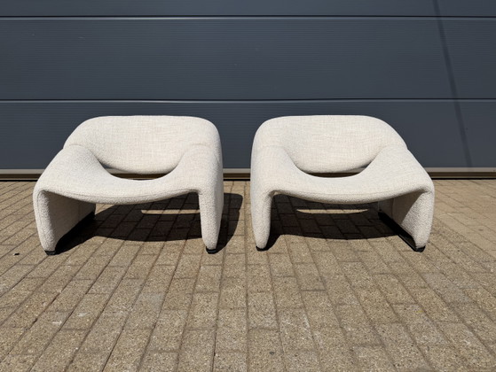 Image 1 of Artifort F598 Groovy armchairs in mint condition!! Pierre Paulin