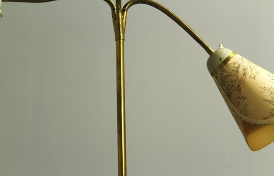 Image 1 of Italienische Stehlampe aus Messing mit drei Leuchten, 1960er Jahre