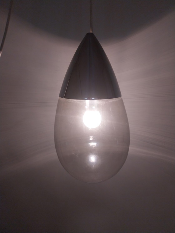 Image 1 of 1 x Glashütte Limburg Tropfen- oder Teardrop-Hängeleuchte 1970s
