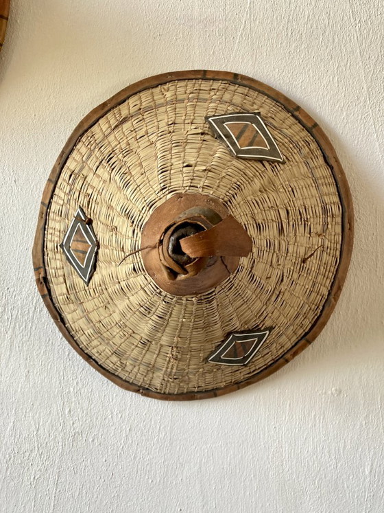 Duo de chapeaux traditionnels Peuls (Tingandé), Afrique de l'Ouest – Décorations murales, Rattan (photo 12 of 16)