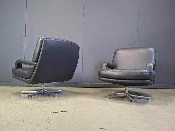 Image 1 of Set of 4 swivel chairs by Bernd Munzebrock for Walter Knoll, 1970s