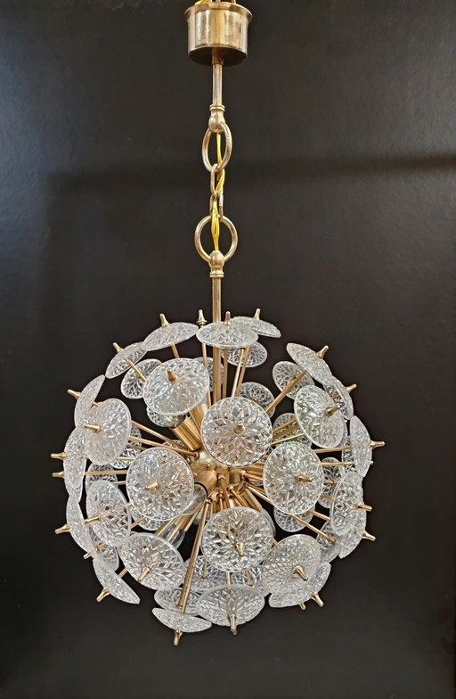 Vintage Sputnik snowball pendant lamp - Val Saint Lambert