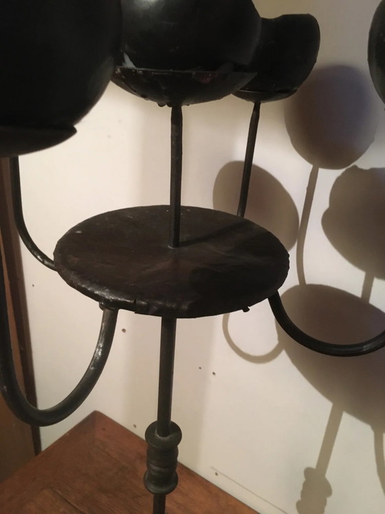 Candelabro 5 candele in ferro battuto – Portacandele, Vintage (photo 5 of 12)