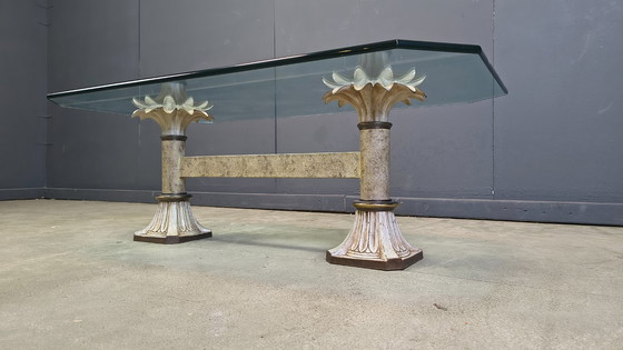 Image 1 of Vintage cast iron flower coffee table, 1960s