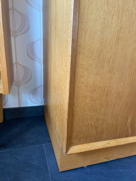 Image 1 of Vintage Danish oak wall cabinet/sideboard by Brouer Møbler