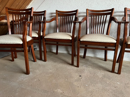 5 Bannink Jugendstil Esszimmerstühle Kirschholz