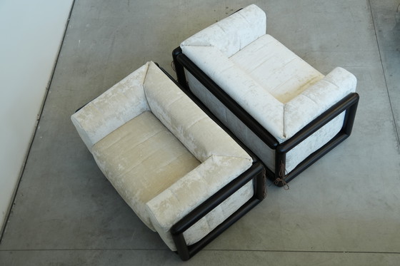 Image 1 of 1973 "Cornaro" Sofa & Fauteuil Set door Carlo Scarpa voor Gavina - Iconisch Italiaans Modernistisch Ontwerp