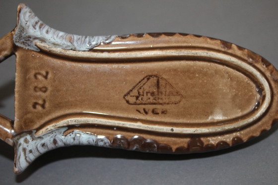 Image 1 of Strehla ceramic wall vase with gradient glaze, vintage from the 1970s