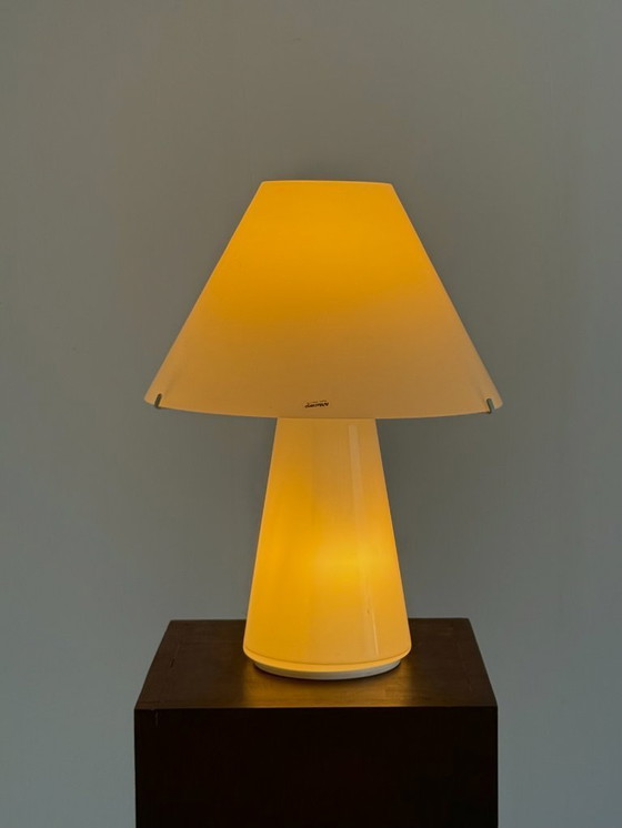 Image 1 of Lampe de table vintage italienne à champignon par Carlo Nason pour AV Mazzega large