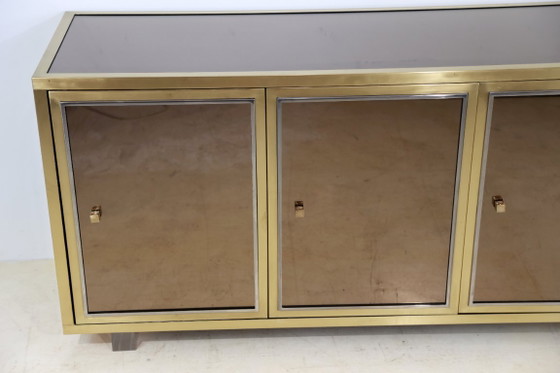 Rare 1970s Michel Pigneres Sideboard / Credenza – L'Angolo Metallarte Roma, Brass (photo 9 of 9)
