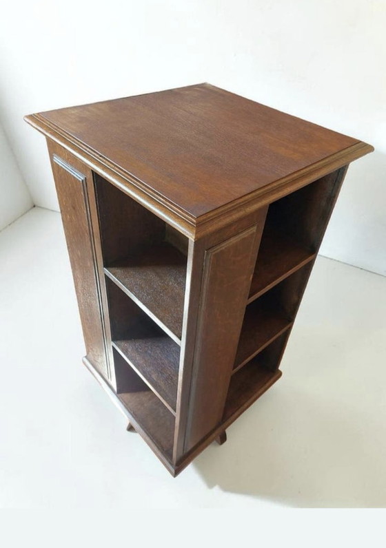 Image 1 of antieke Art Deco boekenmolen boekenkast