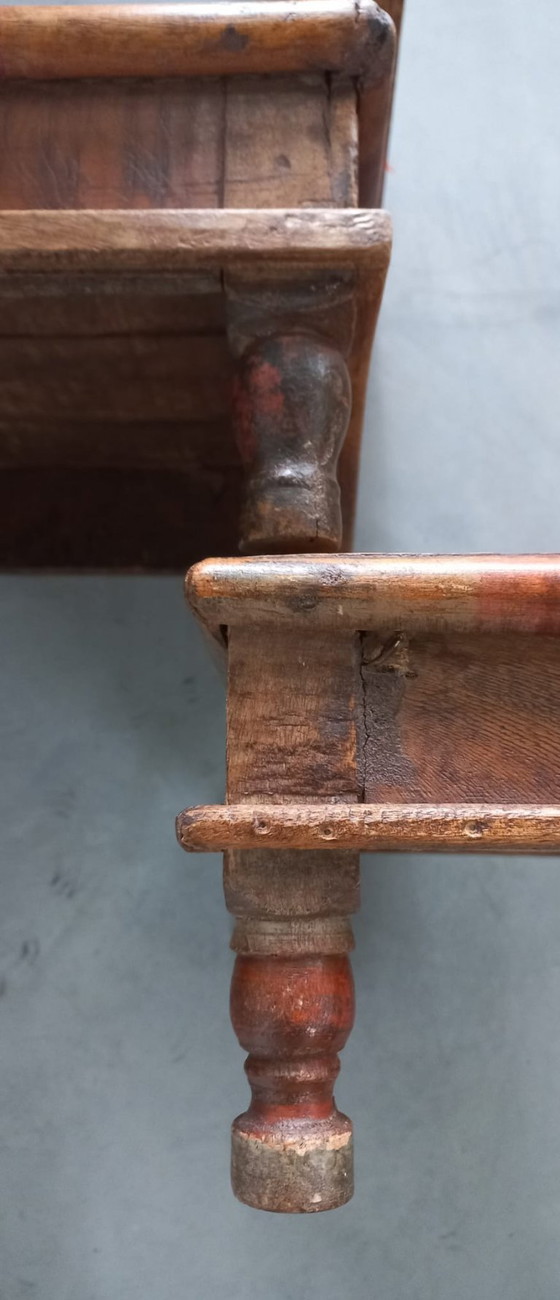 Image 1 of Table d'appoint vintage Bajot Indian low styling tray side table