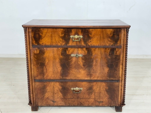 Zeer mooie Biedermeier ladekast, kastje, woonkamerkast, wastafel, circa 1900