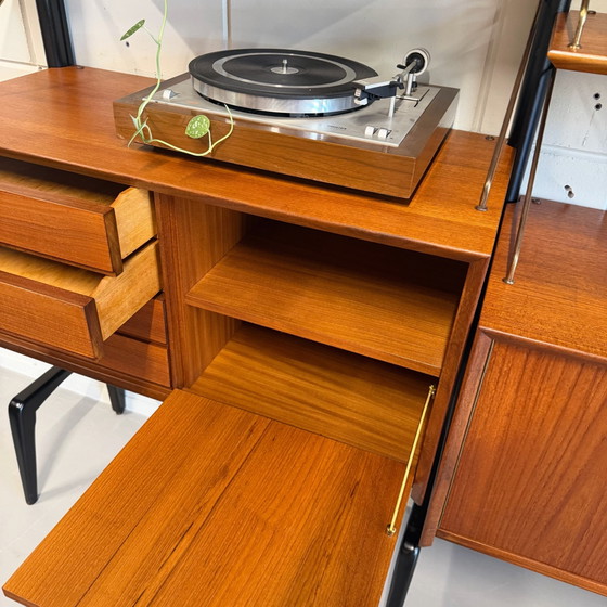 Vintage Wall cabinet •Louis van Teeffelen• – Wood, Brass (photo 10 of 15)